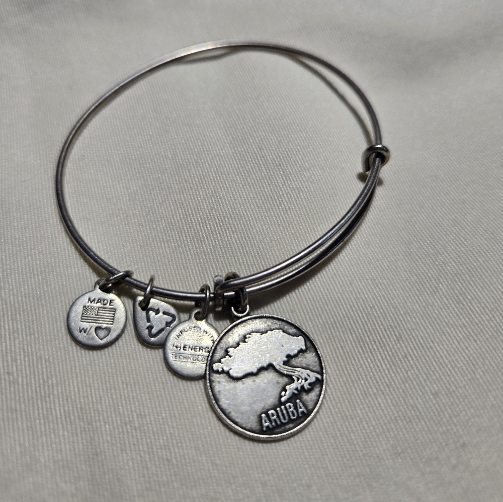 Alex and Ani Silver Aruba Charm Bracelet
